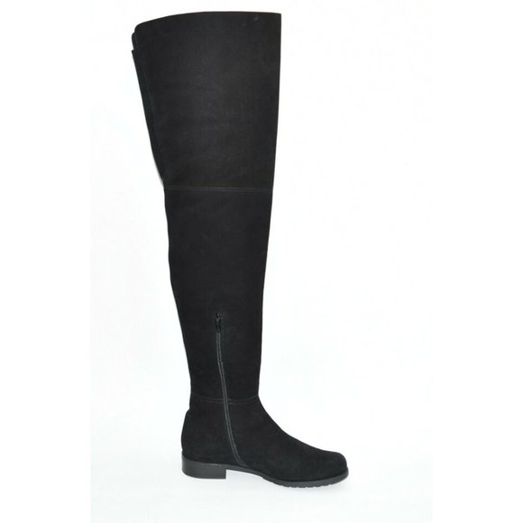 Stuart Weitzman 'Hilo' Thigh High Boot Black Suede Size 7 OTK MSRP $650 T43 - Picture 6 of 10